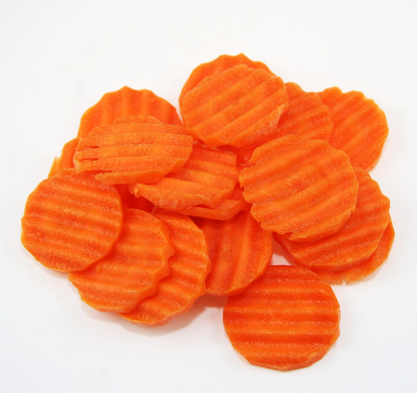Frozen crinkle coin carrot