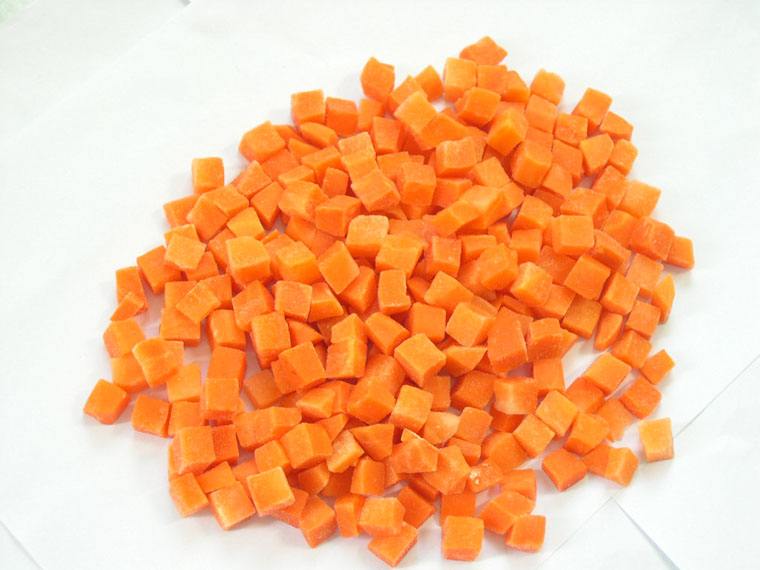 Frozen carrot diced